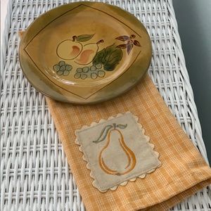 Cute Plate with Matching Serving Towel